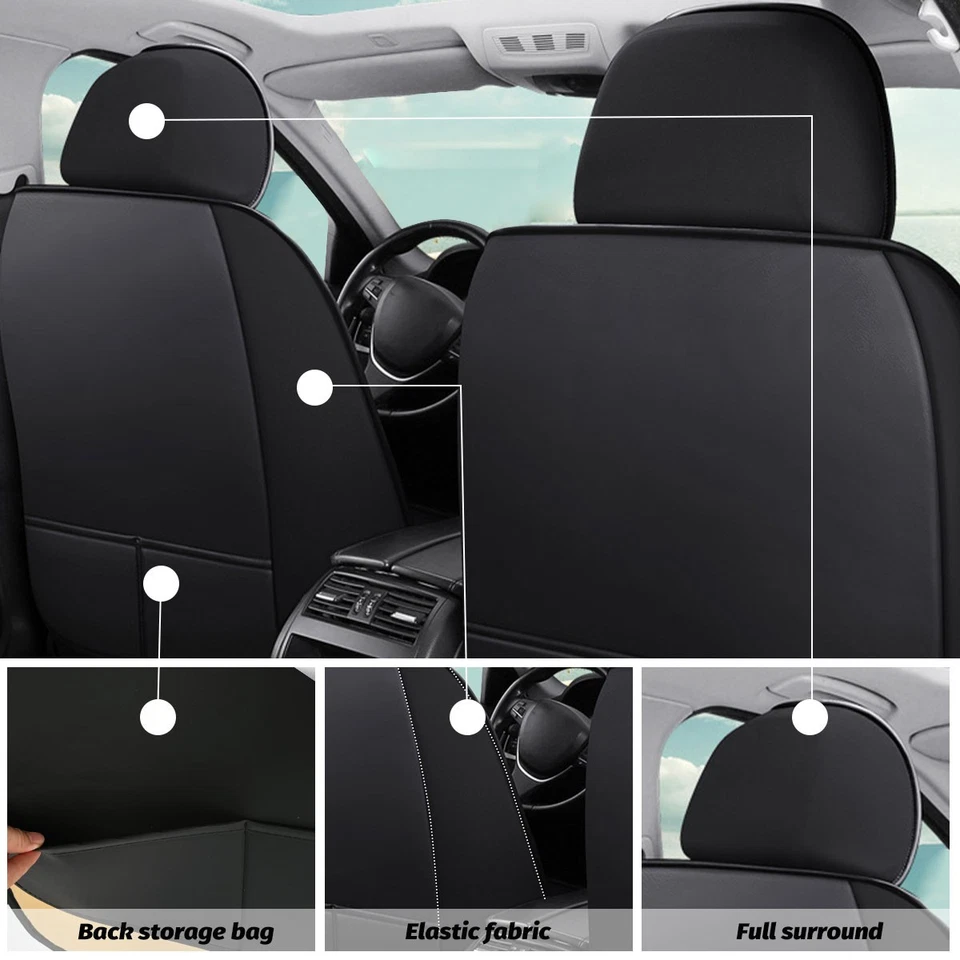 Seat Covers Full Set Luxury Leather Cushion For Chevrolet Colorado Pickup 2004+ Foto 4 de 4