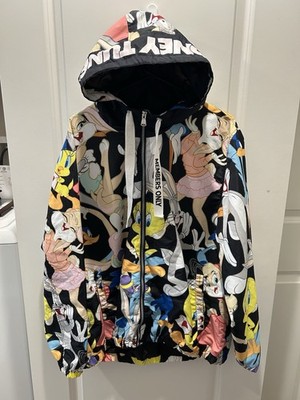 Looney Tunes - Members Only Fullzip Hooded Windbreaker Jacket Unisex Adult XL(X)
