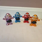 Vintage TMNT Marble Ninja Shooters LOT:  Raphael, Michelangelo, Don, Leonardo