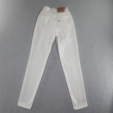 Levi  s Jeans Womens 3 3X30 Red Tab 512 M Slim Fit Junior Cut Tapered Leg White