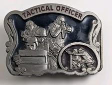 Vintage 1997 C&J Tactical Officer Belt Buckle 1654 Made in USA