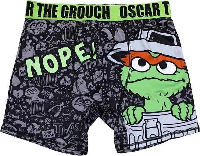 Cuecas e meias boxer Oscar the Grouch em CAIXA DE PRESENTE, masculinas tamanho M (32-34) - Imagem 3 de 4