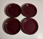 Set of 4 Fiestaware Cinnabar Maroon Side Plates