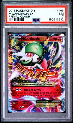 2015 POKEMON XY PRIMAL CLASH #106 M GARDEVOIR EX PSA 7