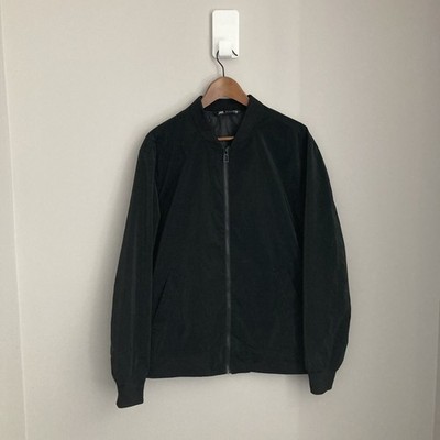 Zara Bomberjacke Herren XL Schwarz Harrington PU