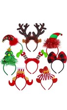 8 PCS Christmas Headbands with Different Designs ONE Size FIT ALL 