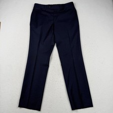 Jack Victor Dress Pants Mens 33R Blue Plaid Check 100 Wool Elliot Pant Trousers