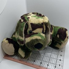 Mary Meyer Camouflage Puppy Dog Plush Stuffed Animal Toy Floppy Laying Beans 12  