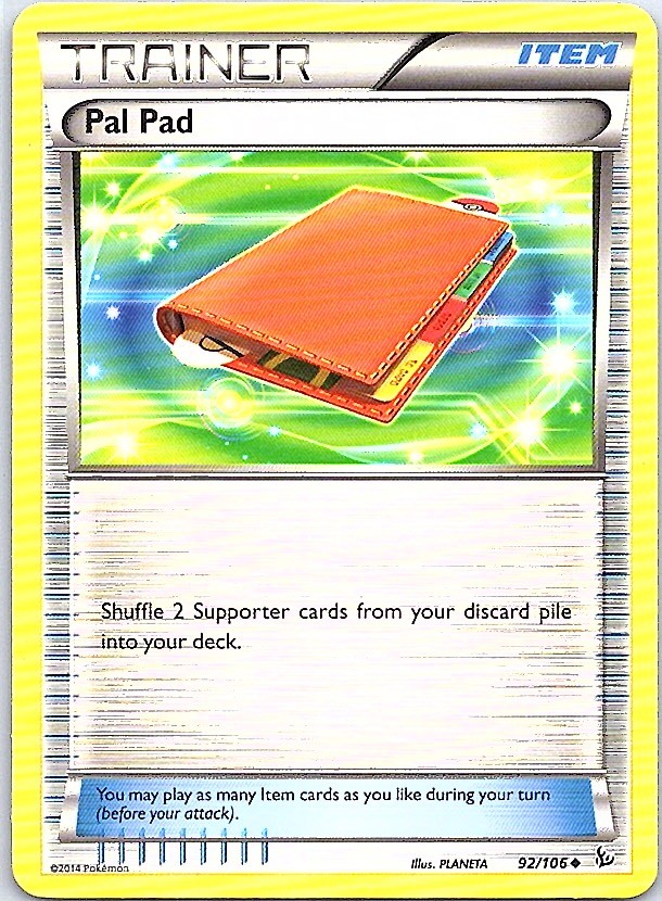 XY - Flashfire #92/106 Pal Pad