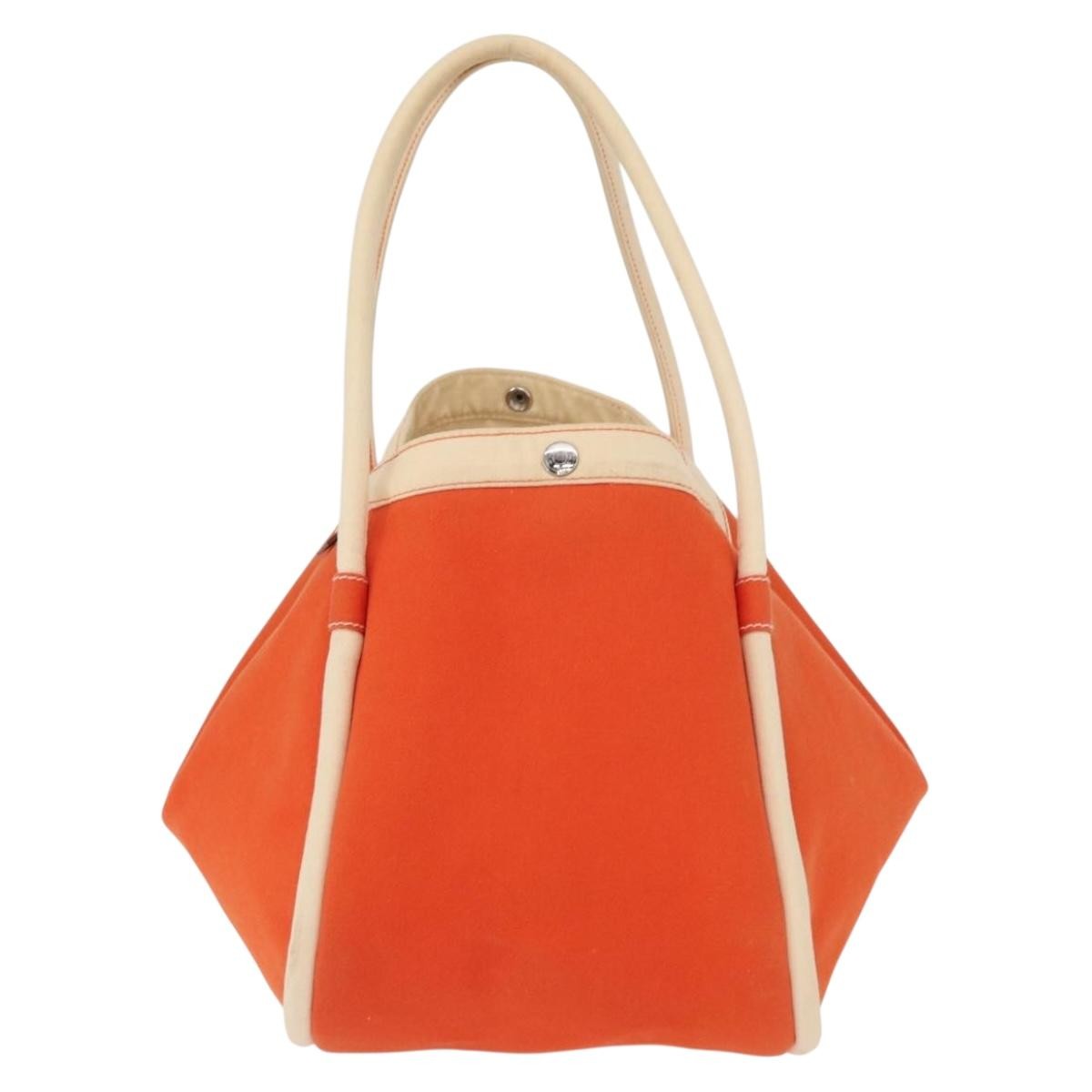 Hermes Lindy De Plage Tote Toile Orange Canvas Tote Bag Bag (Pre-Owned)