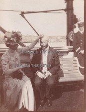 2 Original photo Princess Victoria & Equerry  Sir Henry Legge Royal Yacht c 1908