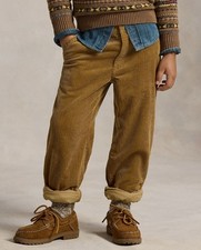 Polo Ralph Lauren Boys Straight Fit Cotton Corduroy Pants Size 7 Color Tan 59
