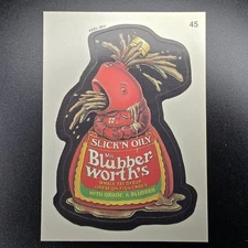 Topps Wacky Packages 1991 Peel Off Sticker Blubber Worth's #45