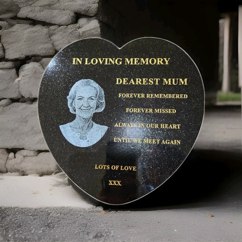 Personalised Engraved Granite Memorial Plaque with photo - Picture 6 of 6