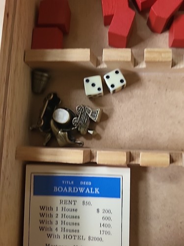 Vintage 2001 Parker Brothers Monopoly Train Wooden Box Edition HASBRO Completed - Picture 5 of 18