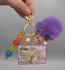 Handmade Candyland Keychain
