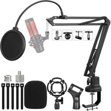 Mic Boom Arm Suspension Heavy Duty for Blue Yeti Hyperx Quadcast Pop Filter,