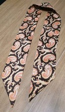 Vintage Skinny Scarf, paisley pattern