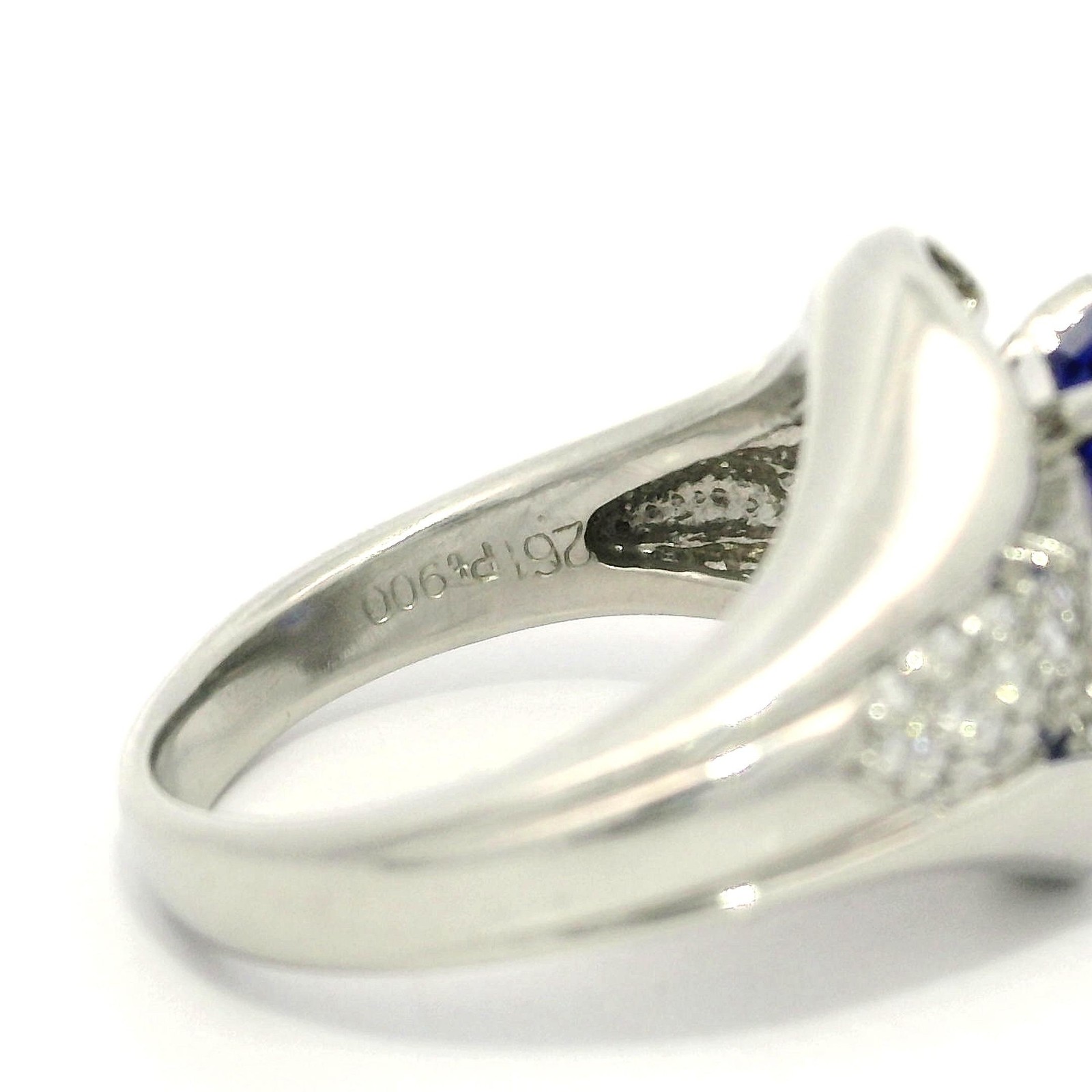 Solid Platinum 2.99ctw Oval Violet Blue Tanzanite… - image 15