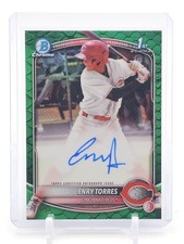 ENRY TORRES 2025 BOWMAN CHROME 1ST GREEN REPTILIAN REFRACTOR AUTO /99 Q0027