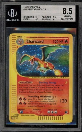 Pokemon Charizard Expedition Holo Rare #6 BGS 8.5