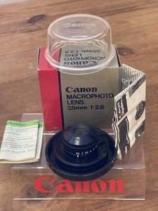 Canon Macrophoto Lens 35mm f/2.8 - Complete Boxed Set With Papers