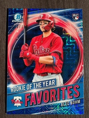 2021 Bowman Chrome MegaBox Alec Bohm #RRY-AB RC Blue Mojo Refractor /150