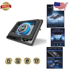 V12 Gaming Laptop Cooler, 5.5" Turbo Fan, Touch Control, Fast Cooling, 15-19"