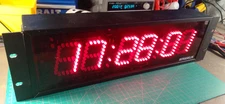 Franklin LED Time/Date Clock, Rack Mount, Tested, Vintage - MP256C030818