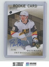 2024-25 UD Ultimate Introductions RC Auto Gold Brendan Brisson /49 #UI-BB Vegas