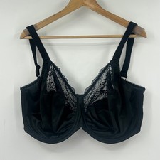 Elomi Morgan Underwire Unlined Lace Bra Black EL4111BLK Womens 36N US 36JJ UK