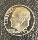 Photo of a 1970-S Roosevelt Dime Proof from an eBay listing that sold on Jul 16, 2026