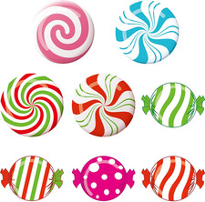 Blulu 40 Pieces Candy Cutouts Bulletin Board Decor Christmas