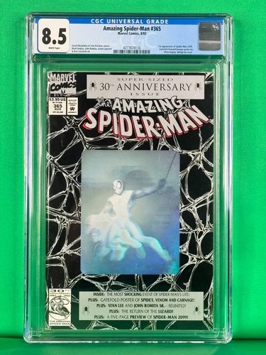 MARVEL COMICS CGC 8.5 AMAZING SPIDER MAN 365 WHITE PAGES 8/92