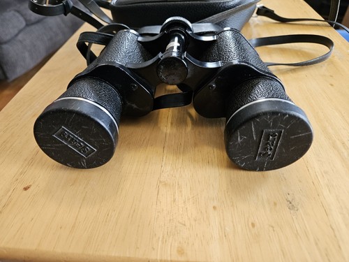 Vintage SEARS Binoculars 7x35mm Black Case Strap Bird Watcher 6209 (Read Desc) - Picture 2 of 8