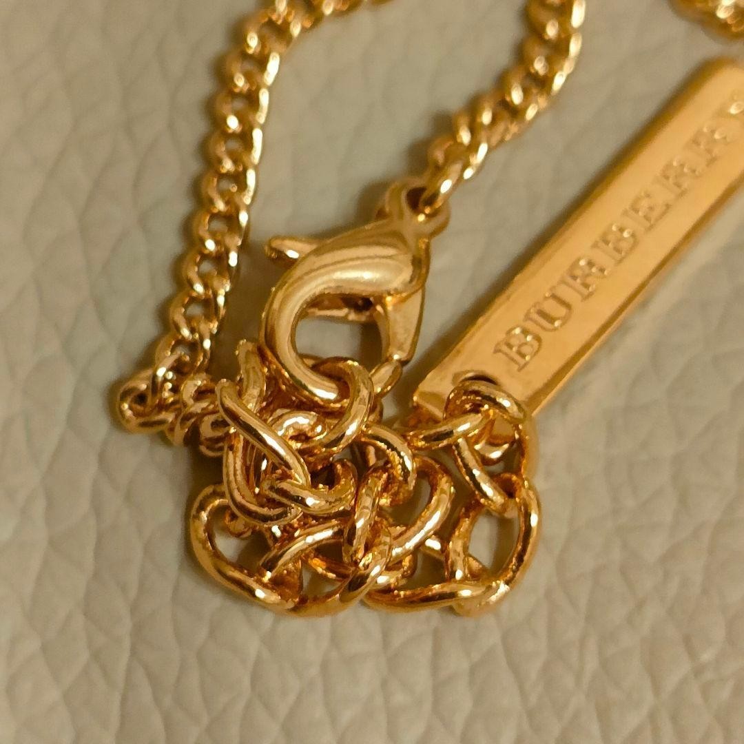 Burberrys JAL 50th Anniversary Teddy Bear Plane Necklace Gold Nova Check 54cm thumbnail 8