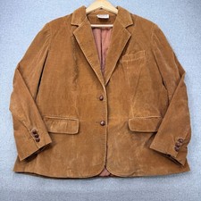 Vintage 70s Danlee Corduroy Sport Coat Blazer Brown Wide Wale Mens 40 Preppy Ivy