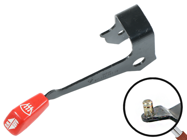 Porsche 911 Heizungshebel Links 91142472300 Mit Bolzen Und Rotem Knopf-image