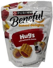 Beneful Purina—Made In USA Dog Treats—Hugs Beef Bag—8.5 Oz—NEW—SHIPS IN 24 HOURS