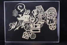 Vintage Mid-Century Logo Mashup Screen Print - Iconic Corporate Art - 1970s