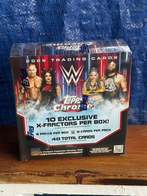 2026 TOPPS CHROME WWE Wrestling MEGA BOX New/Factory Sealed Free Shipping