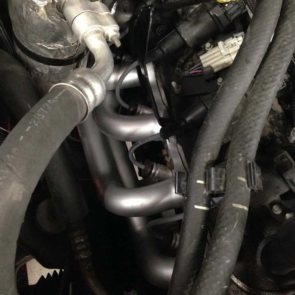 For Chevy Silverado 1500 02-13 Exhaust Headers Mild Steel Black Painted Short Foto 4 de 4