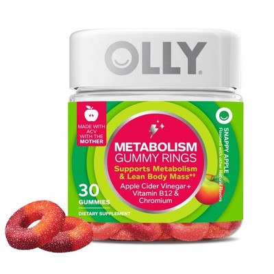 OLLY Metabolism Gummy Rings ACV - 30 Count
