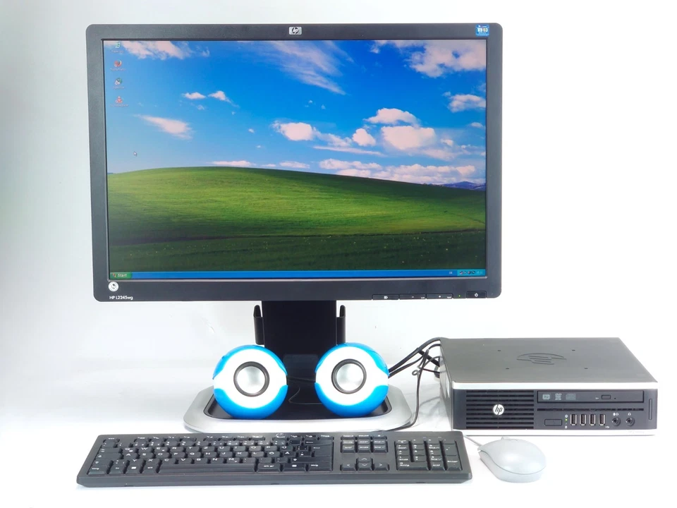 HP Mini PC Windows XP Gamer Set i5 500GB 4GB DVD Maus Tastatur TFT Lautsprecher