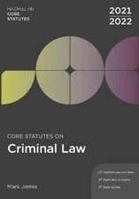 Mark James Core Statutes on Penal Law 2021-22 (Libro de bolsillo) (Importación de EE. UU.)