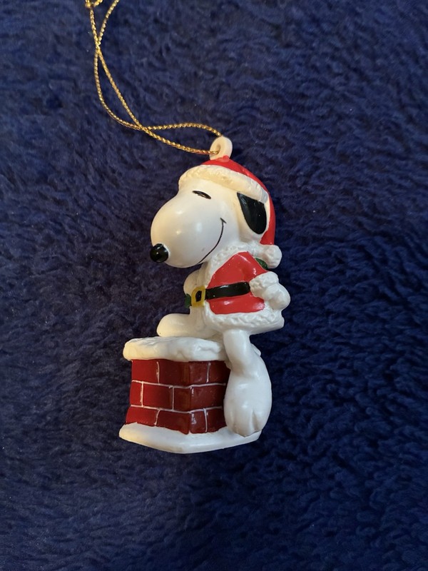 Santa Snoopy Christmas Ornament 