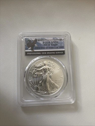 U.S. Mint 2017 American Eagle Silver 1 oz PCGS MS70 First Day of Issue