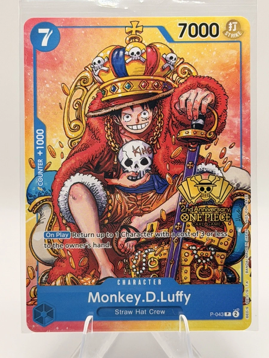 Monkey.D.Luffy P-043 One Piece Promotion Cards for sale | eBay