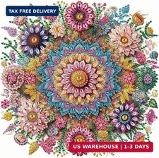 Stalente Diamond Painting Kits for Adults Mandala Flower, 5D Special Shape Diamo