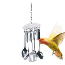 Parrot Pull Spoons Stick Bird Chew Toys for Amazon Parrot, African Grey, Conure